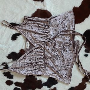 NWOT Listicle Velvet Wrap Around Tank M